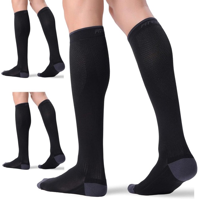 FITRELL 3-pack black compression socks